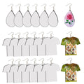 Sublimation Earring Blanks Wood Earrings Shirts Double-sided Protective Coating Mdf Wooded Blank Sublimation Earrings