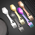 430 Stainless Steel Spoon Portable Tableware 5 in 1 Multifunctional Spoons Outdoor Camp Utensil Picnic Tool