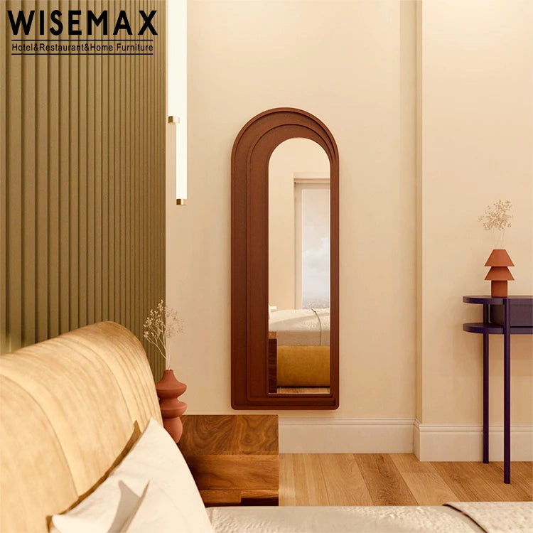 WISEMAX FURNITURE Ins Hot Sale Plastic Frame Dressing Bedroom Full Length Mirror Modern Living Room Decorative Standing Mirror
