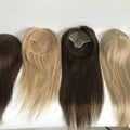 Ready Ship Mono Top Fishnet Base Color Brown Blonde Human Virgin Hair Wiglet Piece Women Topper Toupees