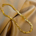 SC Designer Style Handmade Weave Stainless Steel Choker Chain Necklace Luxury Sexy 18K Gold Plated Cross Snake Chain Necklace