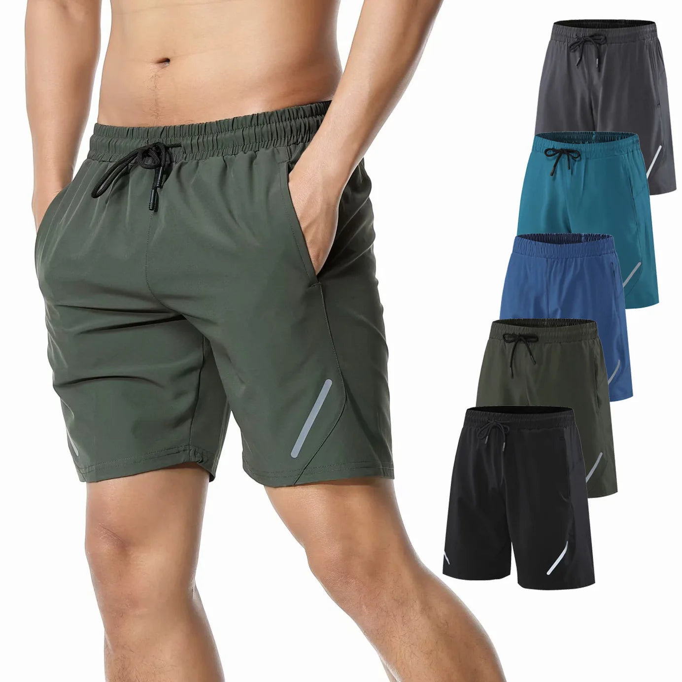 Men's Sportswear Breathable Quick-drying Short Pants Thin Running Gym Fitness Training Shorts