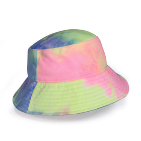 Wholesale Custom High Quality Wide Brim Fishing Hat Fashionable Colorful Tie Dye Unisex Bucket Hats for Outdoor Fishing Use