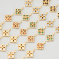 MF36 6pcs/Lot Wholesale 18K Gold Rhodium Plated Copper Zircon Charms Jewelry Accessories for DIY Pendants Necklace Making