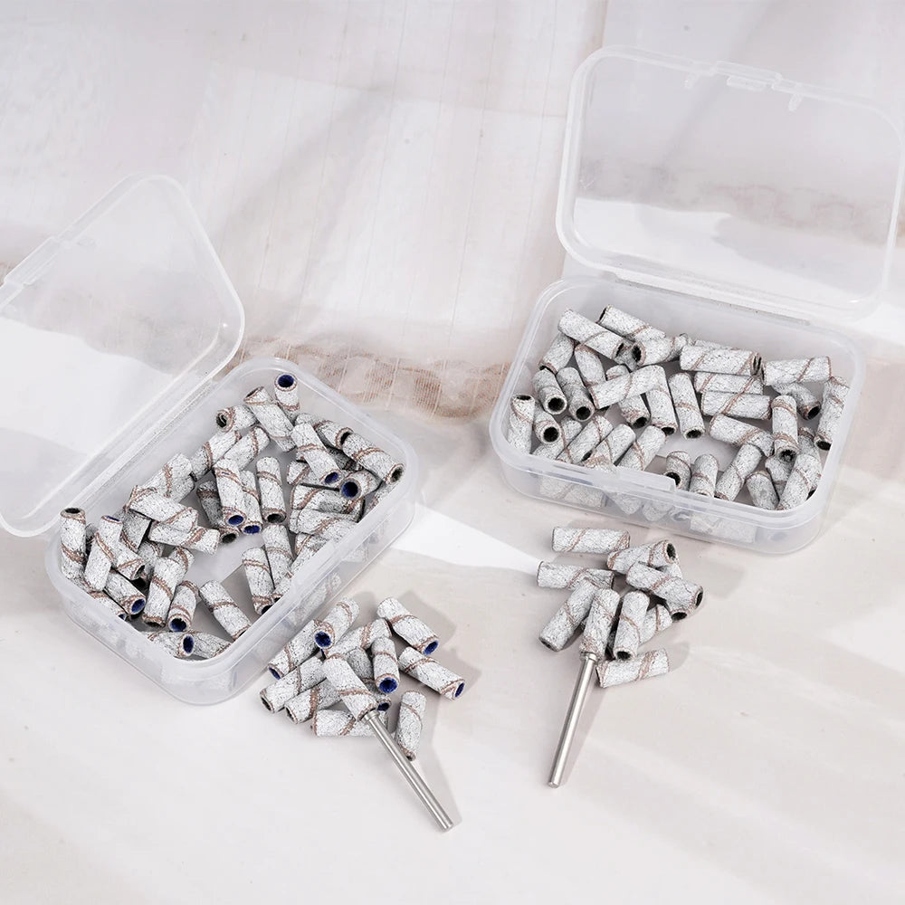 Factory Wholesale 3mm Mini Nail Sanding Bands Manicure Kit Pedicure Tools Mandrel Bit Pink Zebra White Nail Band Sanding