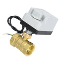 TMOK RTS DN25 1"inch 220V Three Line Two Control Brass Motorized Electric Ball Valve with Manual Switch