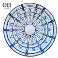 Luxury Eco-Friendly Vintage Fresh Blue Bone China Decal Porcelain Series Dish Charger Plate Dinnerware Sets for Wedding & Events
