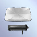 Wholesale Durable Black 3-Fold Anti-Ultraviolet Polyester Car Sunshade Umbrella Fiberglass+Steel Frame Customized Logo Manual