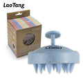 Custom Logo Soft Wheat Straw Silicone Hair Brush Compact Cushioned Scalp Massager with Vent Feature Effective Removing Dandruff