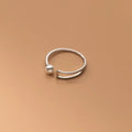 Adjustable Authentic 925 Sterling Silver Jewelry Pearl Ring for Women Jewelry Original Design