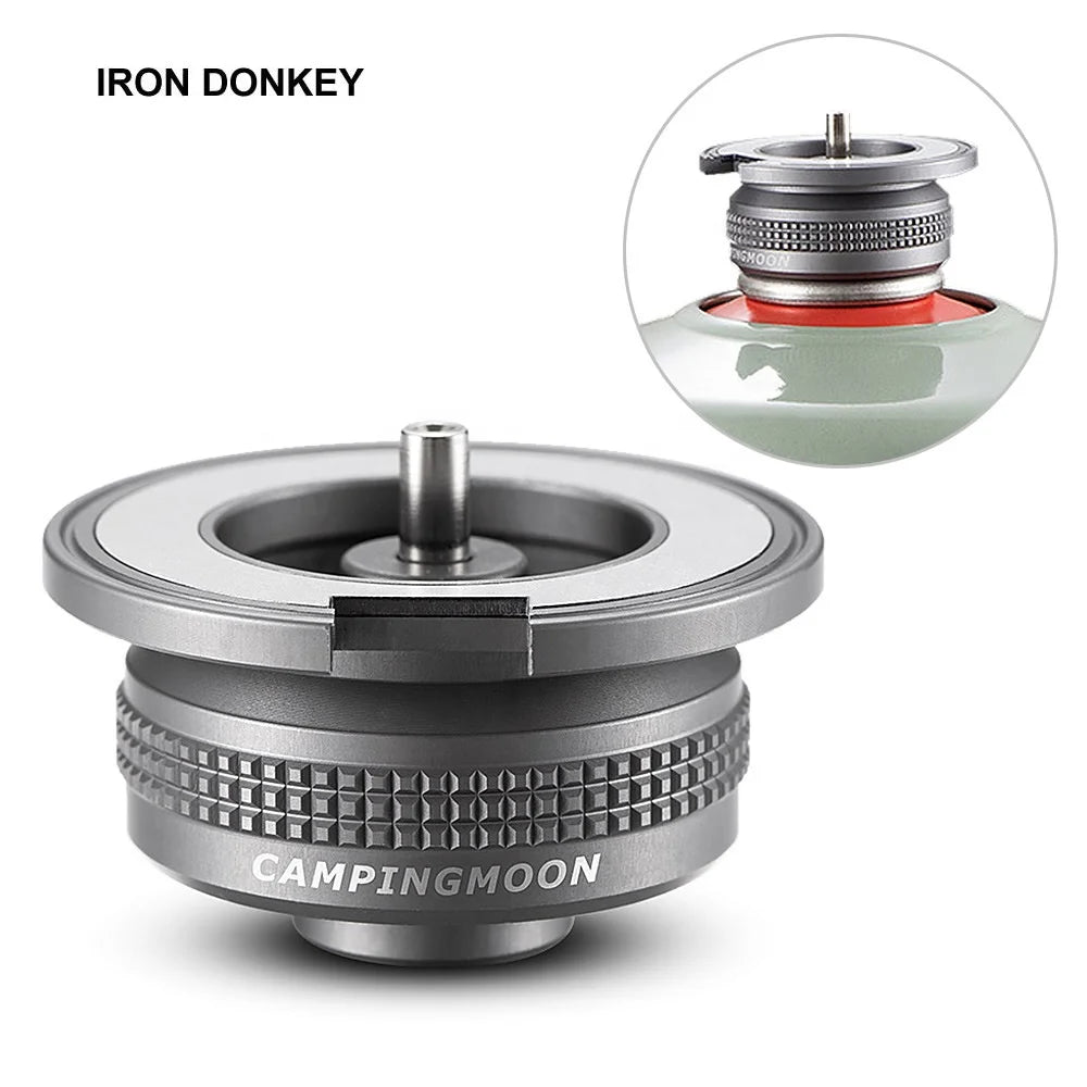 IRONDONKEY Aluminum Alloy Card to Mountain Converter Gas Tank Conversion Head Gas Adapter Gas Tank Accessories