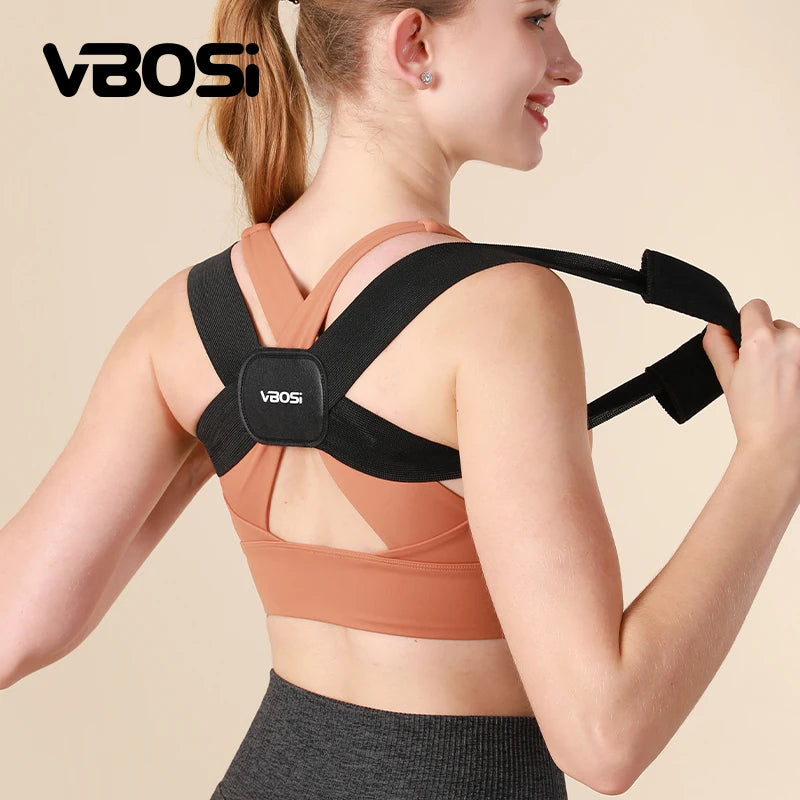 VBOSi 6302 Adjustable Lightweight Shoulder Straightener Work Sports Posture Corrector Armpit Pad Back Support Brace for Sports