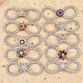 Cute Rhinestone Bowknot Brooch With Crystal Flower Buckle Women Girls Jewelry Pins for Dress Belt Collar Shoes Decoration