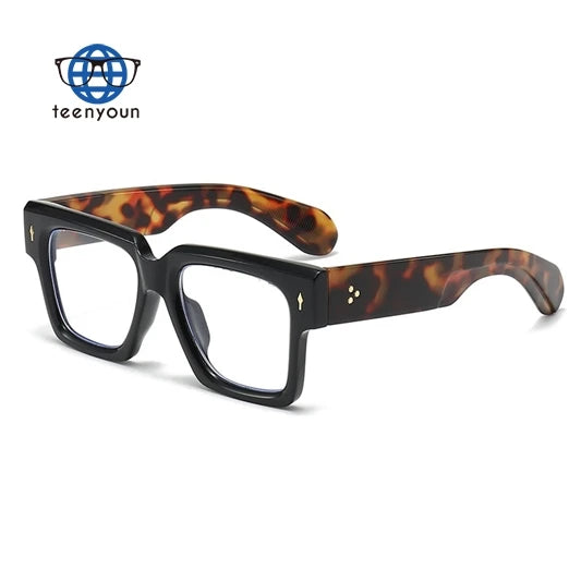 Teenyoun Thick Frame Luxury Computer Blue Light Blocking Glasses Optical Spectacle Eyeglasses Frames for Men Wom Custom Logo