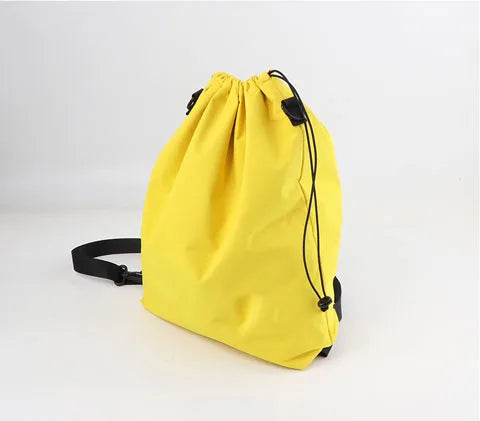 Lymech Luxury 300D PU Folding Backpack Small Nylon Drawstring Bag with Fashion Print Custom Wholesale Small Promotion Shopping