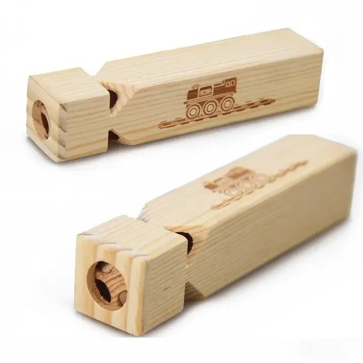 Kids Wooden Music Train Whistle Noise Maker Toy