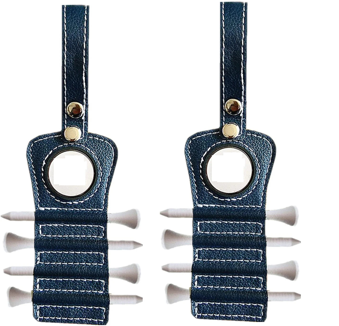 FAMA Factory Customizing Leather Golf Tee Holder With Hanger Golf Tee Bag With Belt Clip