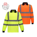 ANSI ISEA EN 20471 Class 3 Hi Vis Reflective Yellow Orange Long Sleeve High Visibility Polo T Shirt Safety Clothing