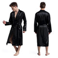 Wholesale Luxury Silk Satin Men's Night Wear Long Robe for Sleepwear Men's Silk Pajamas