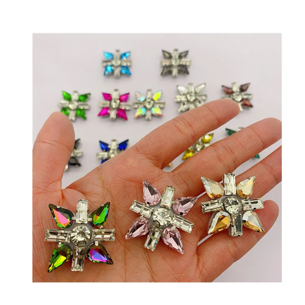 New Handmade Sequin Flower Design 3D Sew on Applique Phoenix  Patches for Clothes Decoration