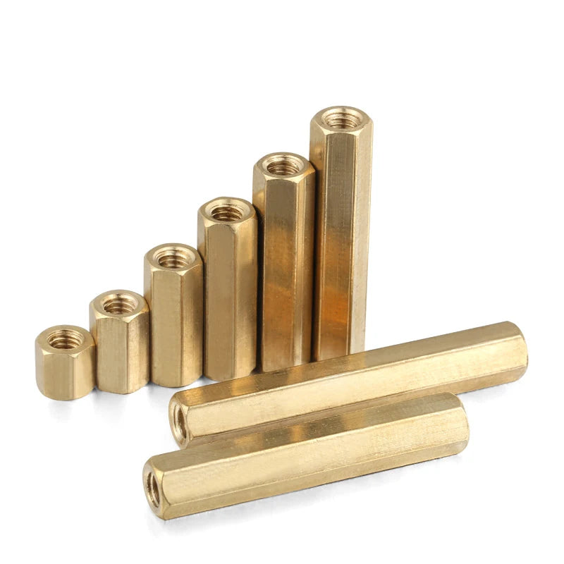 Brass Hex Male Female Standoff Pillar Stud Mount Spacer Hexagon PCB Motherboard Hollow Bolt Screw Brass Reducer Coupling Nuts