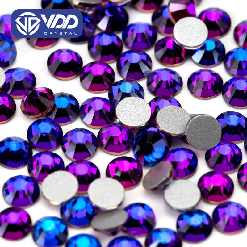 VDD 036 Purple Velvet SS3-SS30 Non Hotfix Glass Rhinestones Crystal Flatback Diamond Stones for DIY Nail Art Accessories