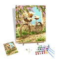 Wholesale French Style Bicycle Painting by Numbers for Adults New Scenery Oil Painting Art Diy Coloring Drawing Kits