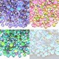 JUNAO SS6 SS10 SS16 SS30 Wholesale New Crystal Stones Non Hotfix Strass Aurora White AB Flatback Glass Rhinestones for Crafts