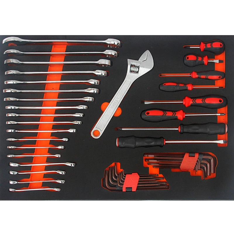 DIY Tool Trolley Cabinet Hydraulic Pipe Spanner Hexagon Socket Hexagonal Screwdriver Professional Tool Set