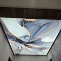 Modern Uv Print  Gold Marble Artistic Fireproof Design PVC Stretch Ceiling for Hotel Mall Interior Decoration