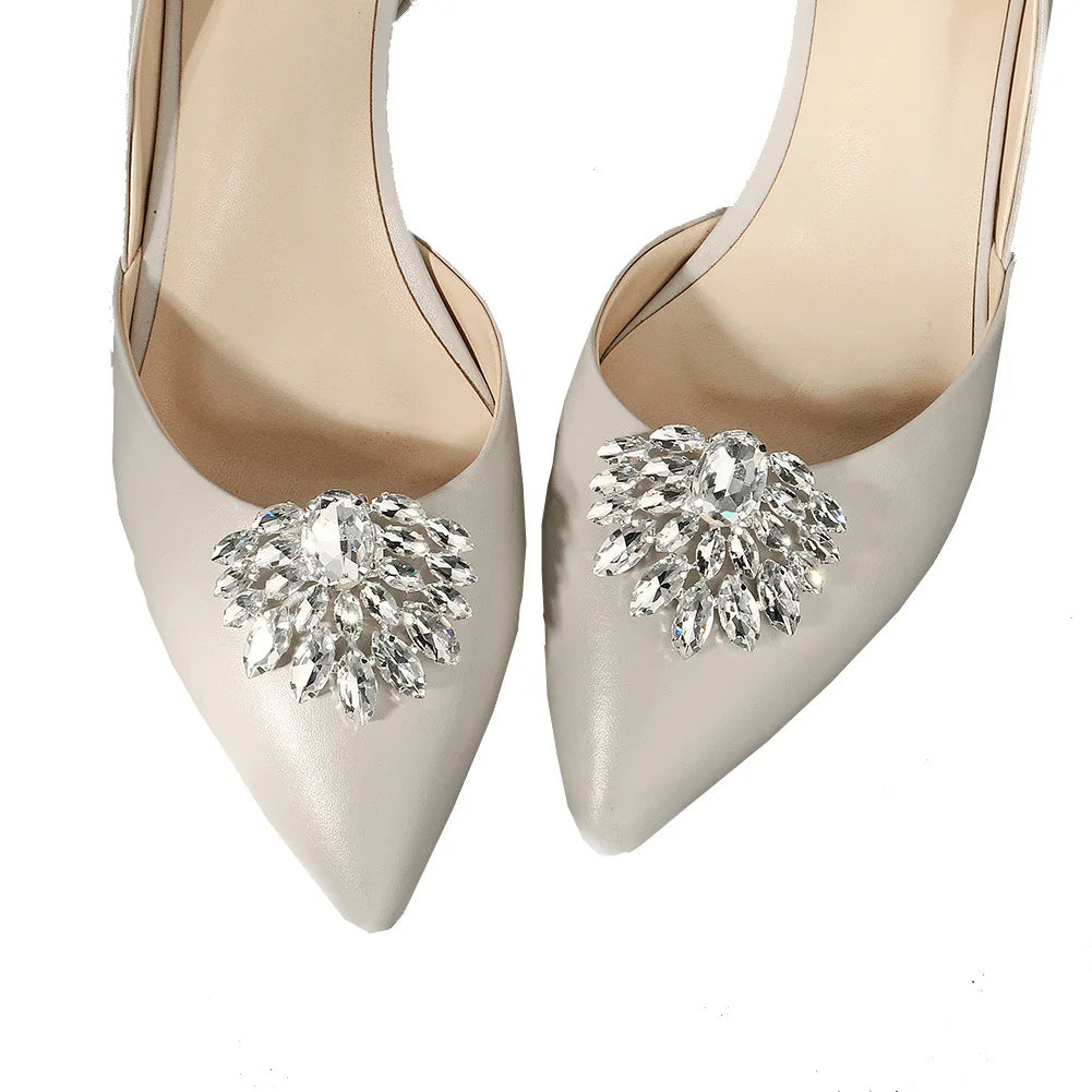 Factory Wholesale High Heels Shoe Decorations Rhinestone Crystal Metal Shoe Clips and Buckles for Stylish Accessory