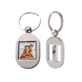 DIY Design Customized Photo Rotatable Key Ring Sublimation Blank Metal Rotating Keychain