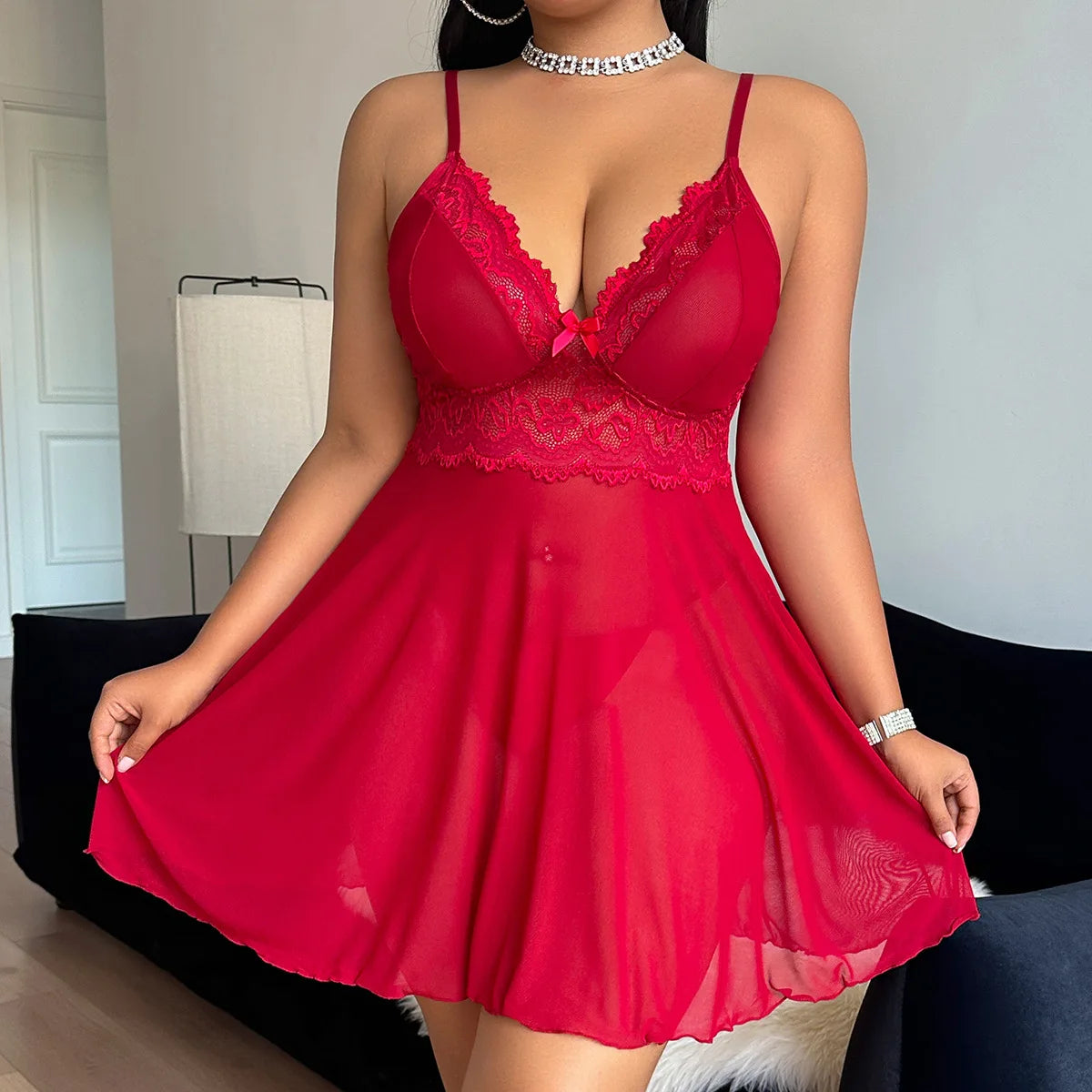 Large Size 2 Piece Set Plus Size Ladies Sexy Lingerie Set Plus Size Erotic Lace Underwear