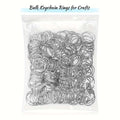 Round Split Key Ring Connectors 25mm Double Loops Metal Flat Key Chain Rings for Jewelry Making Car Home Key Organization
