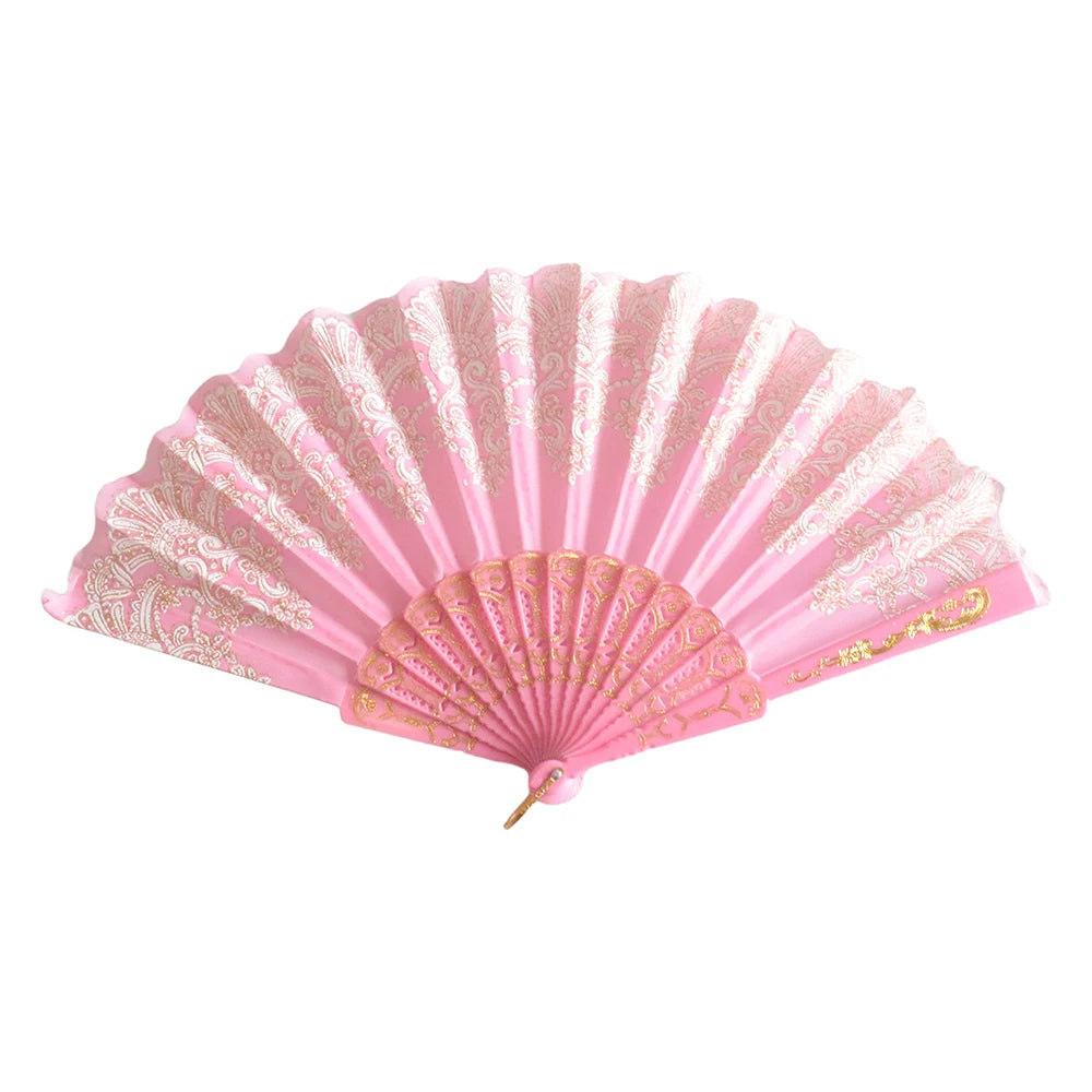 Custom Hand Fan Bamboo Hand Held Fans for Women Bamboo Plastic Folding Mini Portable Hand Fans Wholesale Wedding Favors
