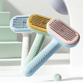 MMG Pet Custom Logo Cat Hair Brush Long Pin Dog Grooming Slicker Brush New Design Stainless Steel Pet Comb ABS Material