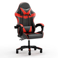 JIUYI Black Leather Home Comfortable Reclining Office Chair Backrest Lazy Comfortable Lifting Game Chair