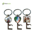 Prosub Custom Multi-Functional Metal Keychain Wholesale Sublimation Bottle Opener Keyring Blank for Custom Print