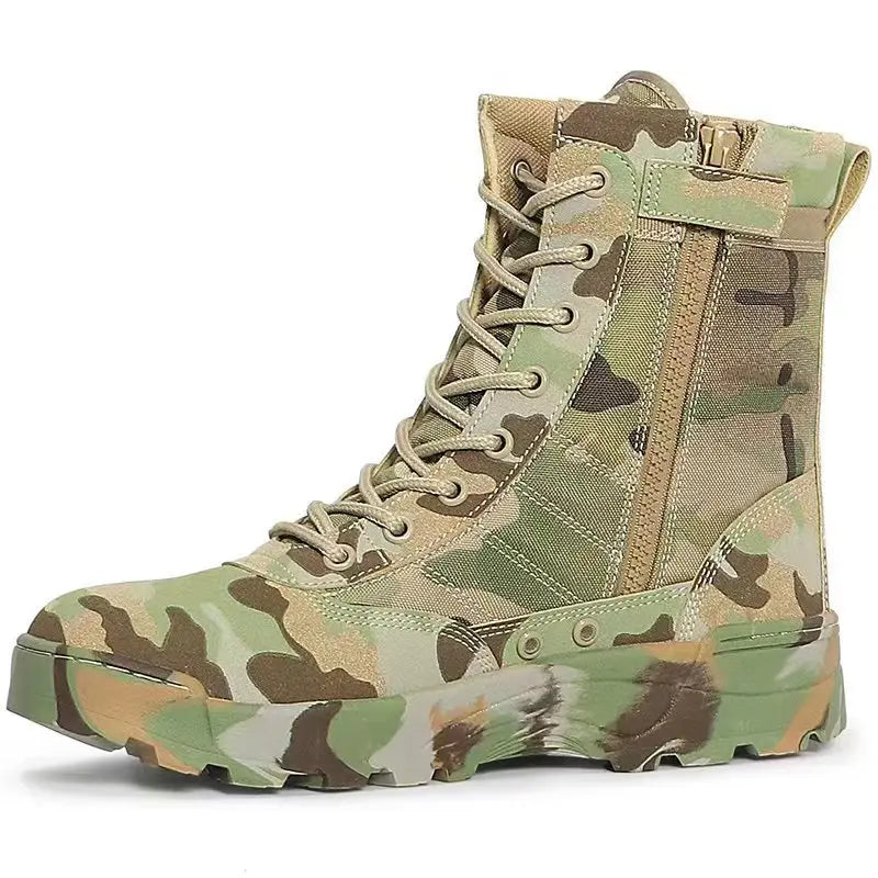 Camouflage Desert Anti-Slip Tactical Hunting Boots Comfortable Breathable Waterproof Hard-Wearing Spring Autumn Winter Rubber