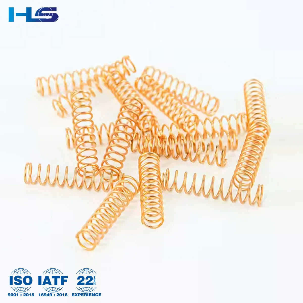 Custom PGold-Plated Phosphor Bronze Brass Helical Conductive Induction Tower Compression Coil Springs for Industrial Equipments