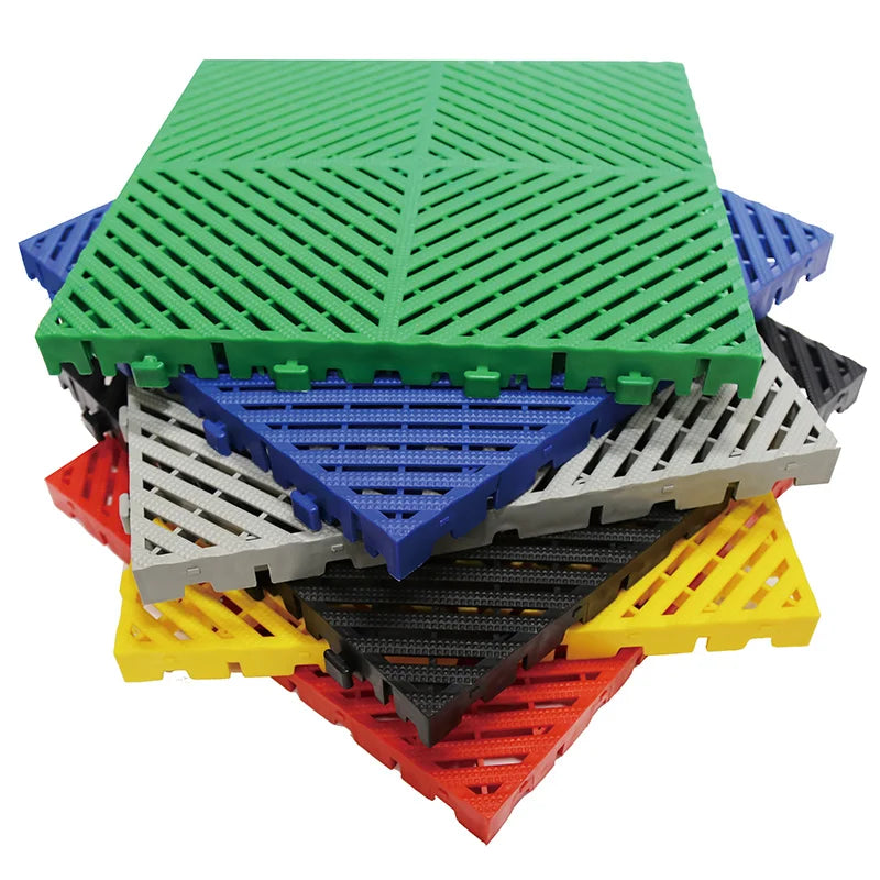 Custom Wholesale Heavy Duty Interlocking Modern Indoor Garage Floor Tiles with Graphic Design
