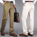 LCBZ Autumn Plus Size Formal Pants Men Classic Straight Casual Pant Basic Cotton Custom Office Trousers for Men