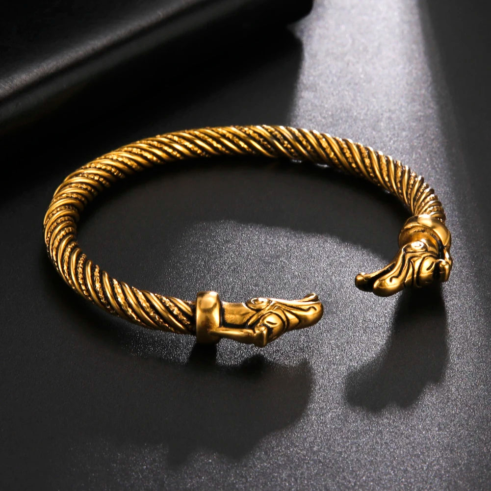 Top Quality Jewelry Viking Snake Bracelets Bangles for Man and Women Cuff Bangle Gifts Wristband Bracelet
