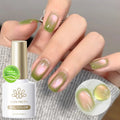 BORN PRETTY 10ml New Arrivals Green Guava Moonlight Cat Magnetic Gel Beads Shine Glass Cat Eye Nail Gel Polish