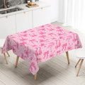 Pink Bow Tablecloth Birthday Party Supplies  Happy Birthday Table Cover Plastic Rectangular Table Cloth for Home Party Decor