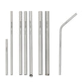 Reusable Straw Titanium 4/8Pcs Reusable Sturdy Bent Straight Drinks Straw Healthy Curved Straight Straws Camping Accessories