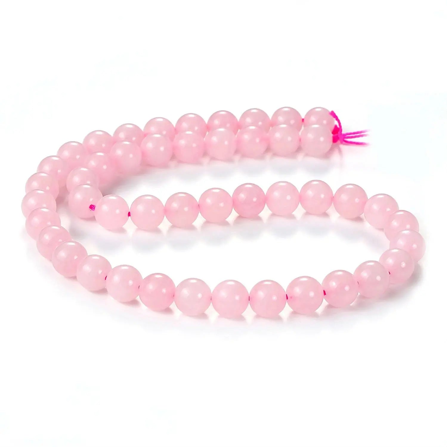 Professional Big Factory Wholesale 8mm Rose Pink Quartz With Top Quality Natural Gemstone Loose Beads for Jewelry Making