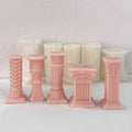 Rome Pillar Incense Candle Silicone Mold DIY Creative Aromatic Stone Ornaments Stone Glue Mold