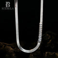 ICEBELA Jewelry Light Luxury Snake Bone Chain Female Silver S925 Square Diamond Clavicle Bone Chain S925 Necklace