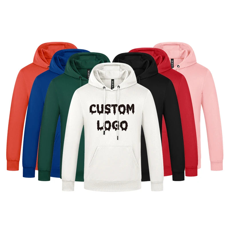 High-quality Men's  Hoodies  Customizable Logo Oversized Fit Autumn Style  Hip Hop Pocket Pullover